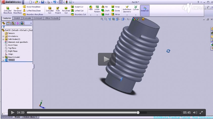 SolidWorks教程15 - 电机线圈pt1