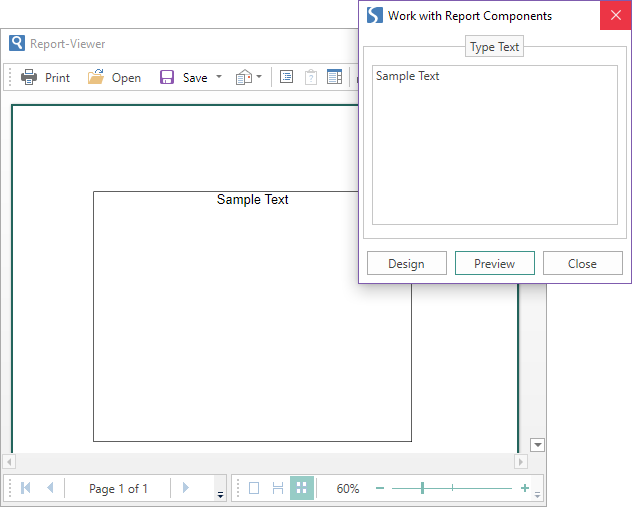 Stimulsoft Reports.Wpf 教程：使用报表组件