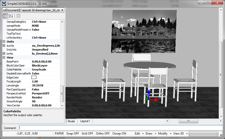 The original file in Render mode GrayScale