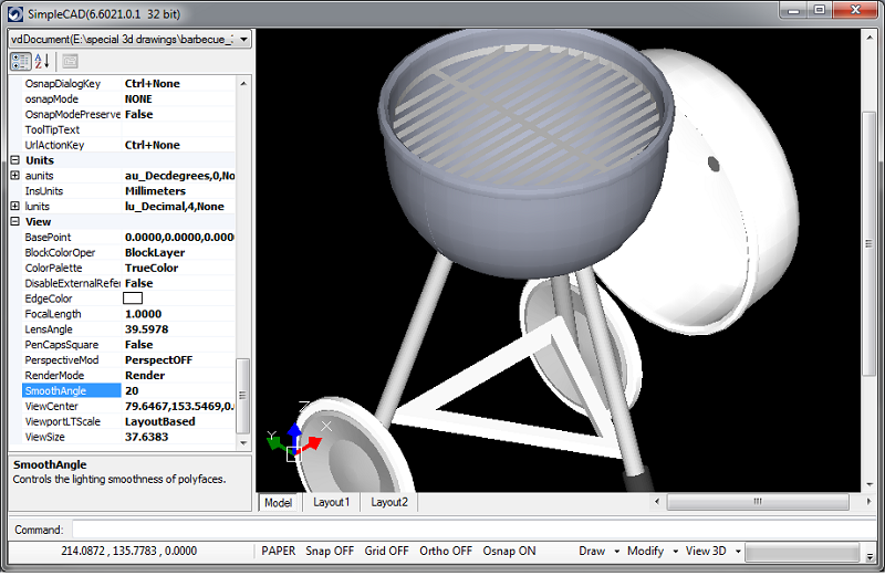 The original file in Render with SmoothAgle 20