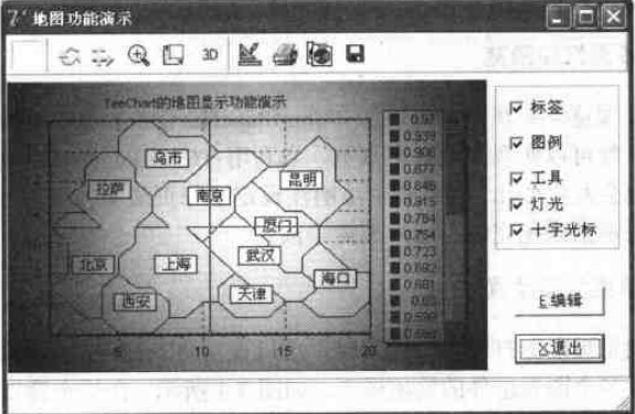 地图显示举例运行结果界面