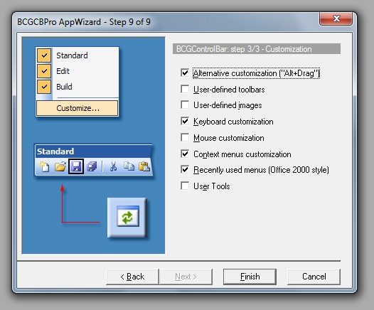 BCGControlBar MFC界面控件安装向导 - Visual C++ 6.0环境