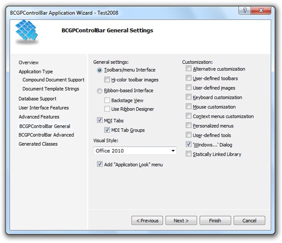 BCGControlBar MFC界面控件安装向导 - Visual C++ 2005/2008/2010环境